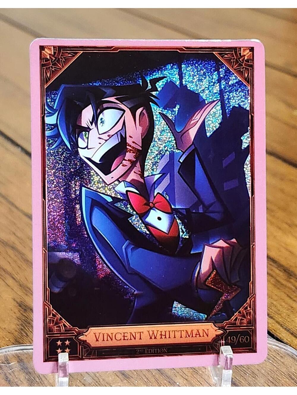 Vincent Whittman foil trading card - Hazbin Hotel
